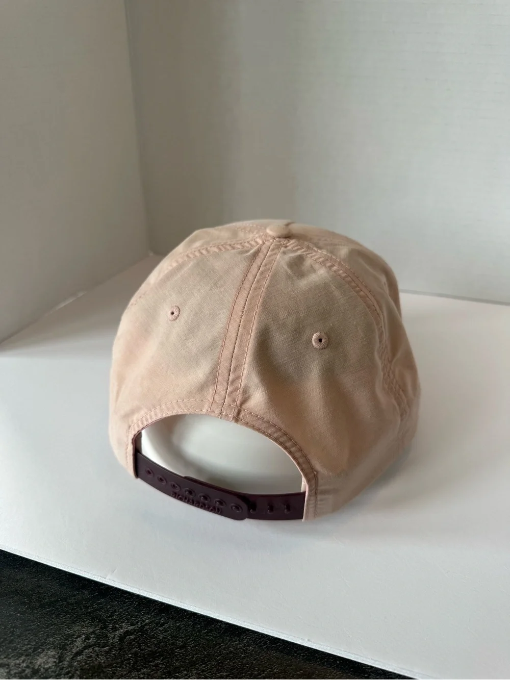 Peterbilt‎ Richardson Outdoor Rope Hat Snapback Beige Burgundy Trucker Cap